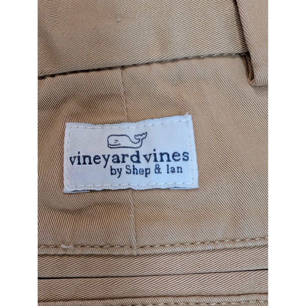 Vineyard Vines Boys Khaki Chino Pants Tan Straight Leg Size 14 Cotton Stretch - Picture 3 of 4